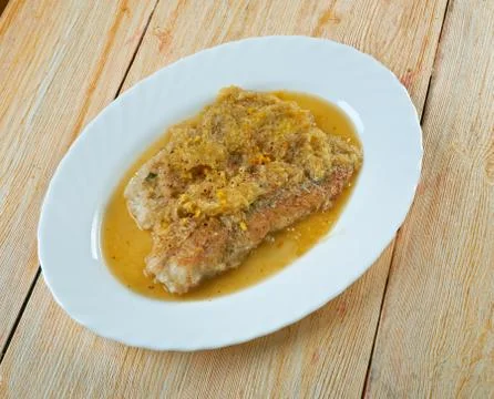 Monkfish in Orange Sauce Fotos Stock