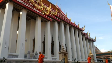 Monks and Temple 스톡 동영상 118799453