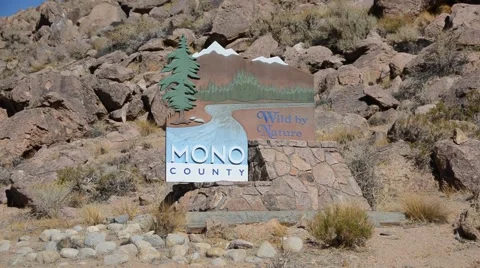 Mono County Sign Stock Footage 45982447