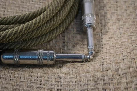 Mono Guitar Jack Cable Stock Photos