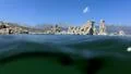 Mono Lake Canoeing 16 Underwater South Tufa Brine shrimp HD Footage