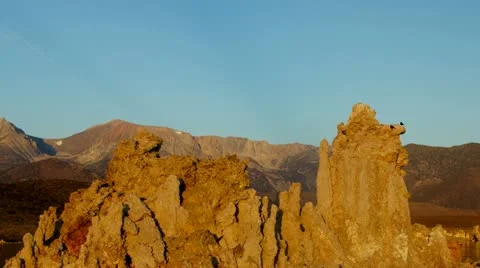 Mono Lake, time-lapse with zooming Stock Footage
