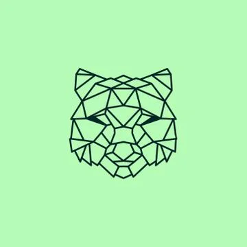 Mono line bear face Illustration Stock Illustration