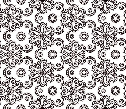 Mono line pattern for your design Illustrazione stock