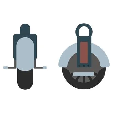 Mono wheel isolated roller vector scooter Stock Illustration