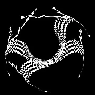 Mono zigzag abstract design Stock-Illustration