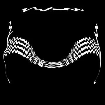 Mono zigzagging abstract design 스톡 일러스트