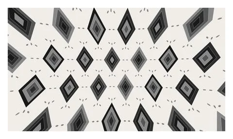 Monochromatic abstract background with a repeating pattern of stacked diamo.. Illustrazione stock