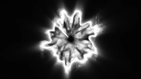 A monochromatic abstract burst of light resembling a nebula or energy spher.. Video stock 295027009