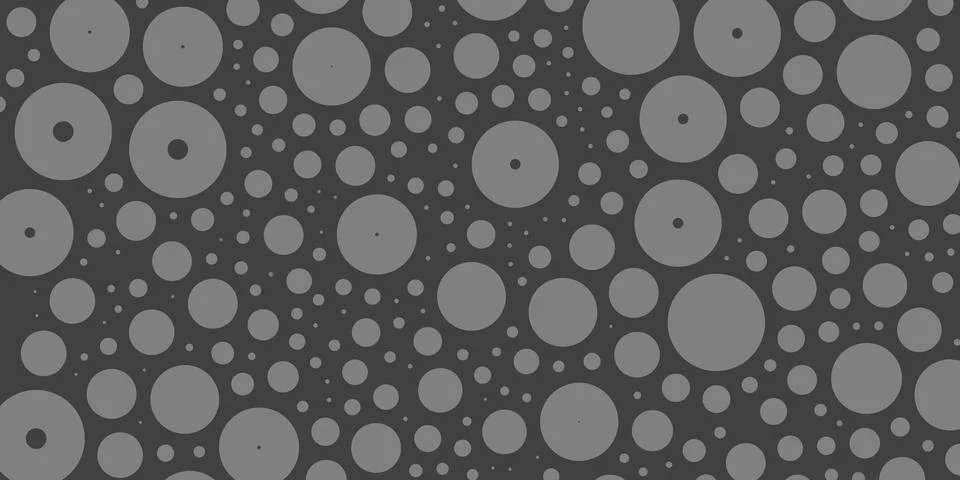 A monochromatic abstract pattern of overlapping circles with varying sizes .. Illustrazione stock