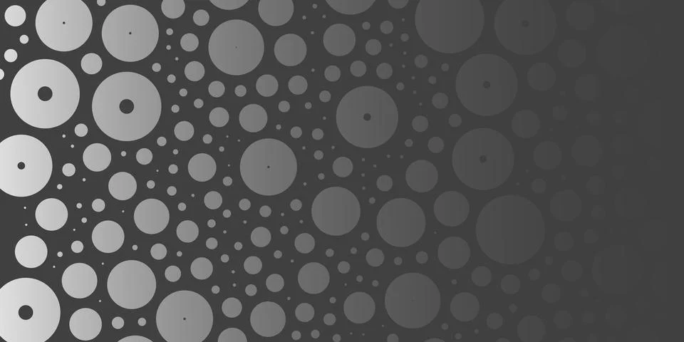 A monochromatic abstract pattern of overlapping circles with varying sizes .. イラスト素材