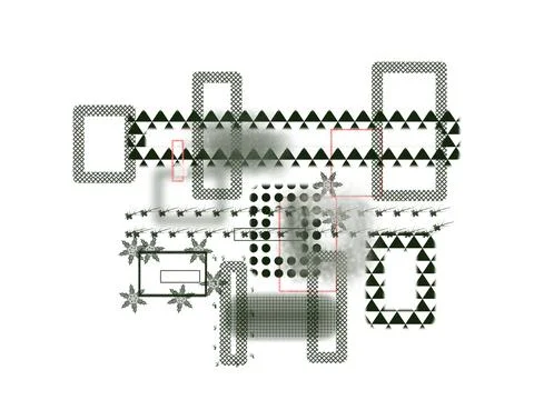 Monochromatic Abstract Texture &amp; Shapes 스톡 일러스트
