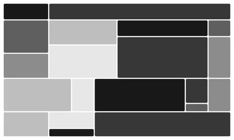 Monochromatic Bento Grid Stock Illustration