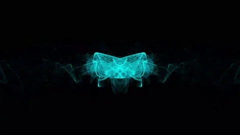 On a monochromatic black background, a 3D render of an abstract Stock Footage 220048929