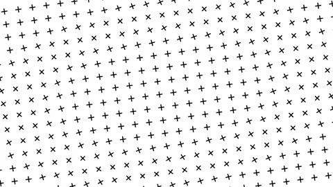 Monochromatic black crosses in rows pattern Stock-Footage 238086568