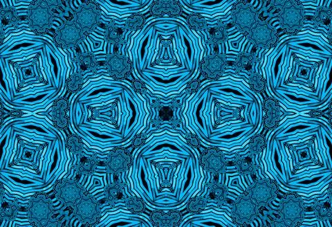 Monochromatic blue background with abstract pattern イラスト素材
