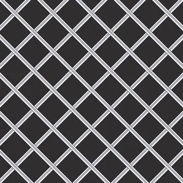 A monochromatic checkered pattern with diagonal lines Stock Illustration