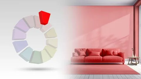 Monochromatic color scheme of red tints and shades Stock Illustration