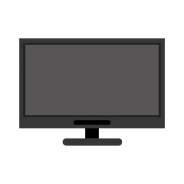 Monochromatic computer technology work device Stock Illustration