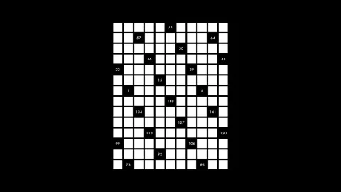 Monochromatic Data Grid Matrix with Randomly Processing Encryption Numbers Stock Footage 336734740