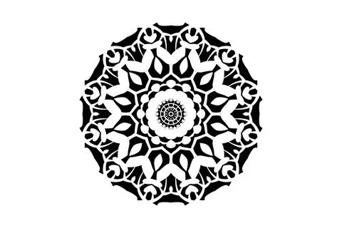 A monochromatic design displaying a circular pattern, emphasizing Stock Illustration