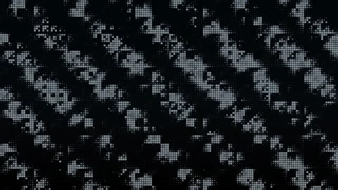 Monochromatic digital grid pattern with fading pixel noise Stock Footage 336636766