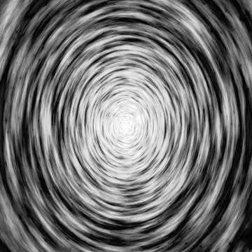 Monochromatic endless circle tunnel Stock Illustration