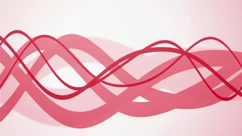 Monochromatic flowing ribbons undulate in a seamless loop Stock Footage 341274982