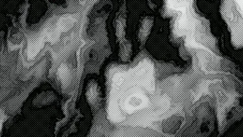 Monochromatic fluid marble texture with halftone effect. 4K Video Stock Footage 340378002