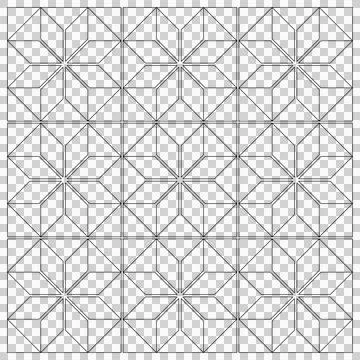 Monochromatic Geometric Elegance: Ancient Black and White Tiles Stock Illustration