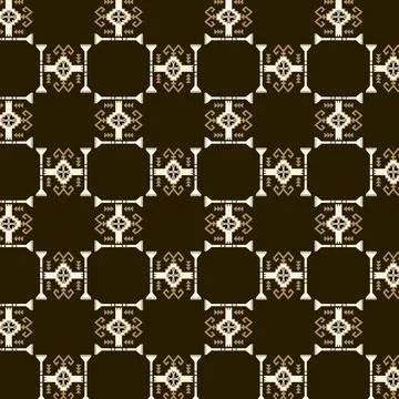 A monochromatic geometric pattern with squares Stock Illustration