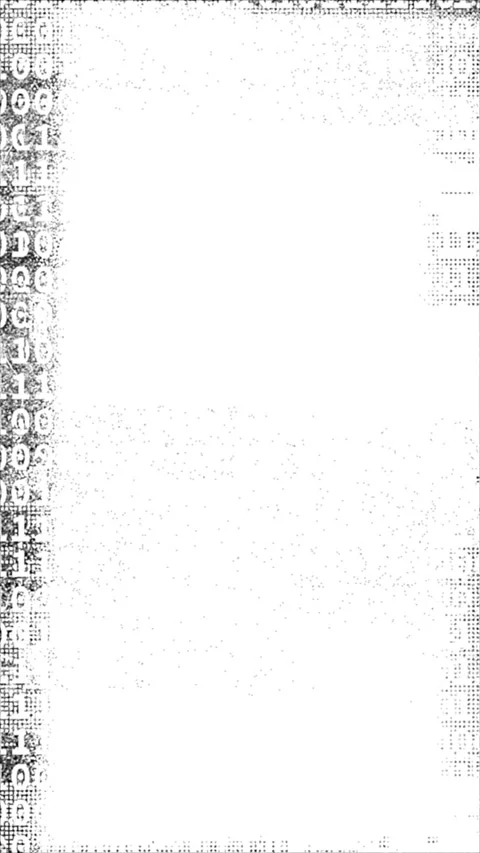 Monochromatic Glitch Effect With Distorted Binary Patterns And Grunge Eleme.. Stock Footage 311788898