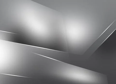 Monochromatic Gray Background with Surfaces and White Lines Иллюстрация