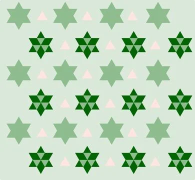 Monochromatic Green Pixel Grid Merry Christmas Card Illustrazione stock