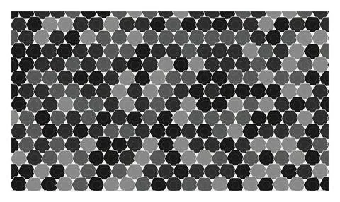 Monochromatic hexagonal pattern with varying shades of gray on white backgr.. Stock Illustration