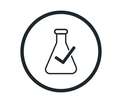 Monochromatic Lab Tested Symbol Stock Illustration