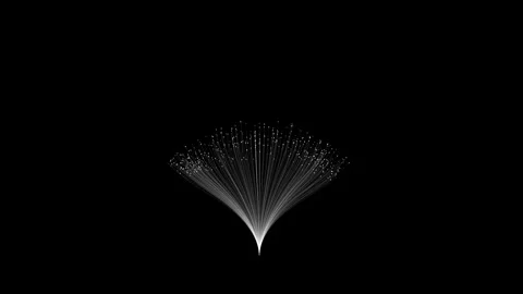 Monochromatic Light Burst with Geometric Radiant Fiber Patterns Stock Footage 341780347