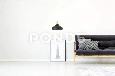Monochromatic living room interior Stock-Fotos