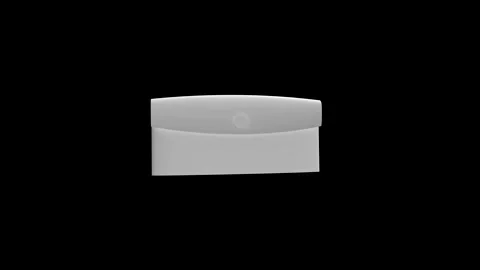 Monochromatic Minimalism: Sleek White Envelope on Black Background Stock Footage 341921521