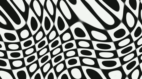 Monochromatic Organic Liquid Wave Pattern Optical Illusion Stock Footage 341609217