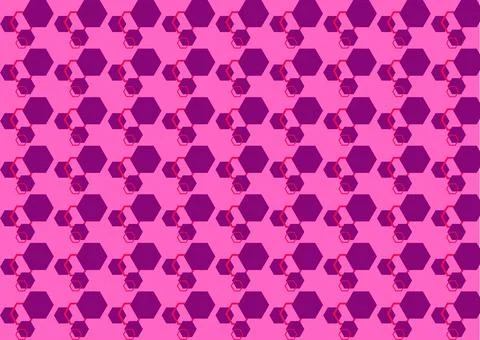Monochromatic Pink Geometric Seamless Pattern 스톡 일러스트