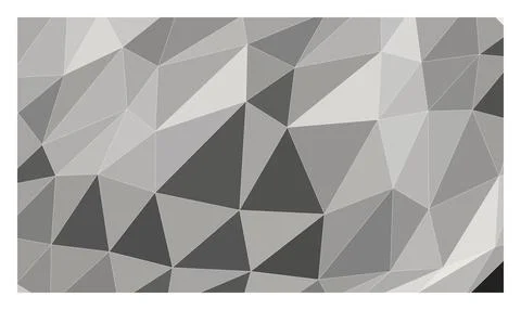 Monochromatic polygonal abstract background, grey geometric triangle mosaic. 스톡 일러스트