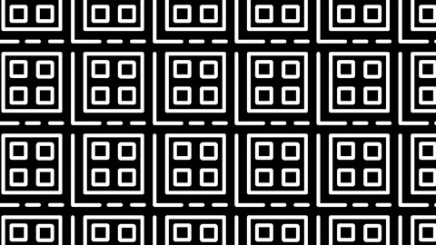 Monochromatic QR Code Style Geometric Pattern Motion Graphic Background. Stock Footage 341401953