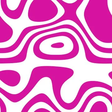 Monochromatic seamless line art pattern in fuchsia color over white backgroun Stock Illustration