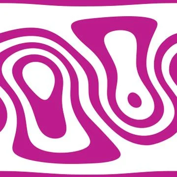Monochromatic seamless line art pattern in fuchsia color over white backgroun Stock Illustration