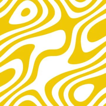 Monochromatic seamless line art pattern in yellow color over white background 스톡 일러스트