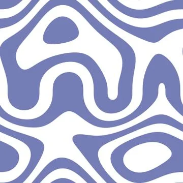 Monochromatic seamless line art pattern in blue color over white background Illustrazione stock