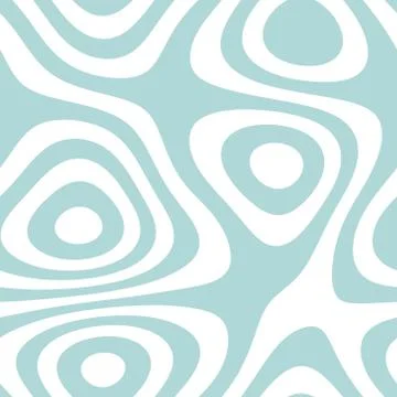 Monochromatic seamless line art pattern in pale blue color over white backgro Illustrazione stock