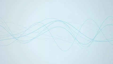 Monochromatic sound waves flow horizontally in a seamless loop Stock Footage 340957522