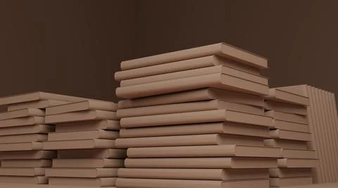 Monochromatic stack of books scene. Stock Illustration